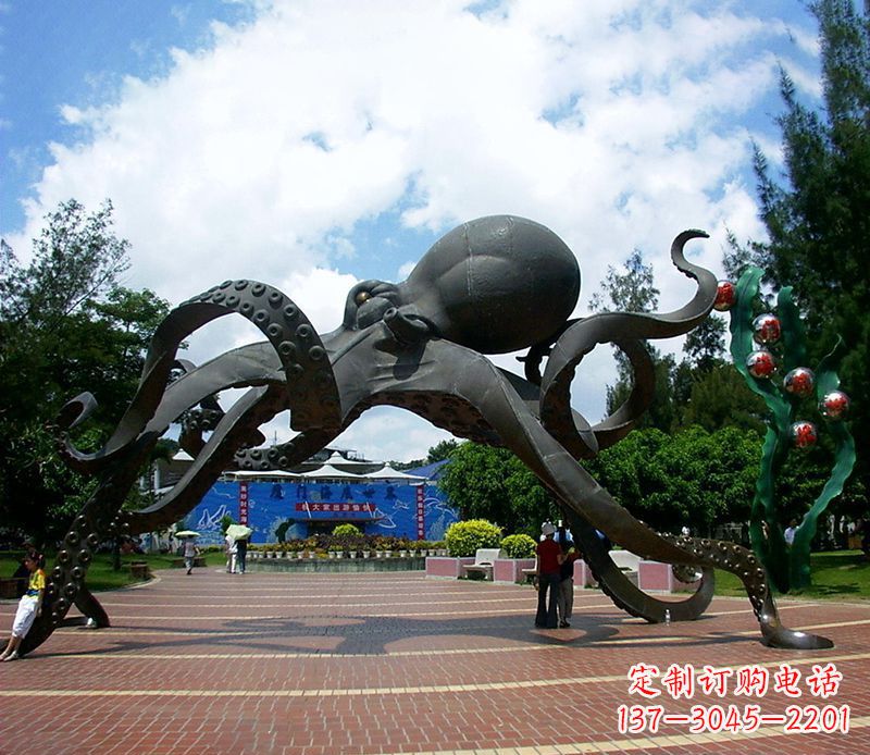 大同不锈钢章鱼雕塑精美艺术品