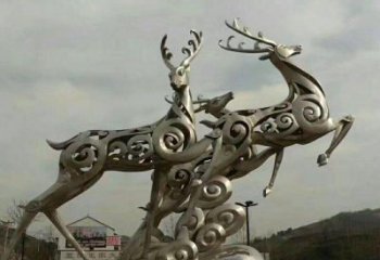 大同梅花鹿雕塑——祥云梅花鹿广场的标志