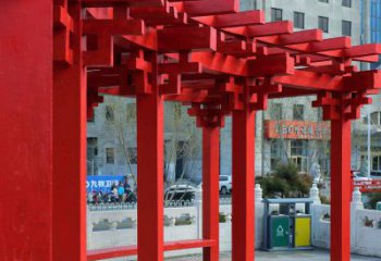 大同长廊雕塑描绘城市景观的艺术作品
