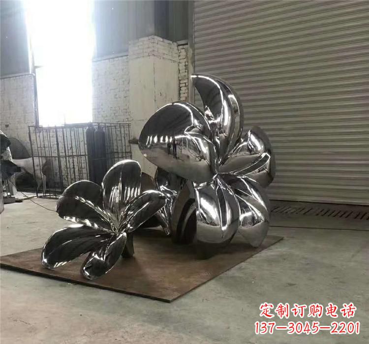 大同不锈钢植物镜面荷花雕塑——艺术的精美结晶