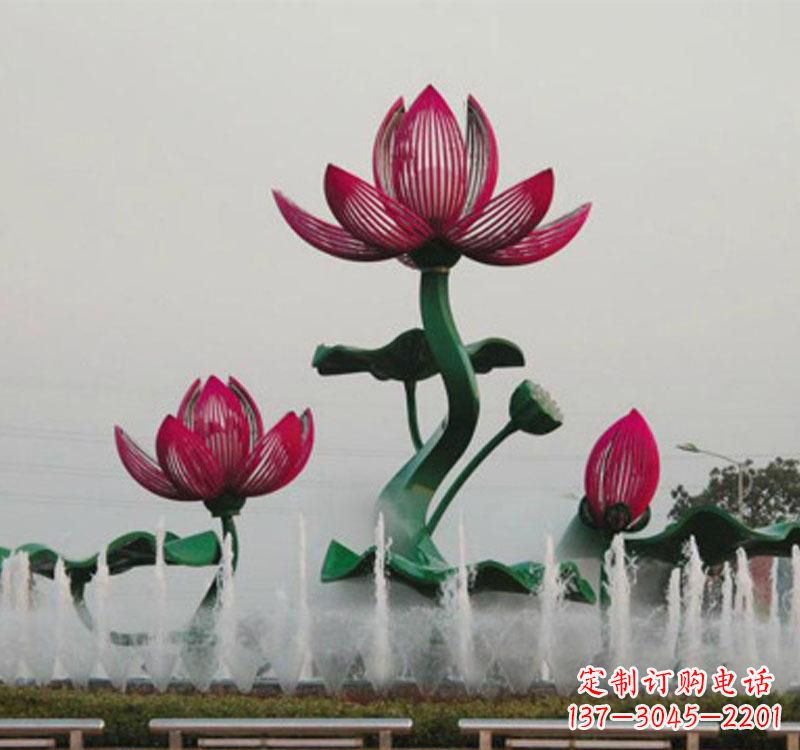 大同不锈钢莲花雕塑