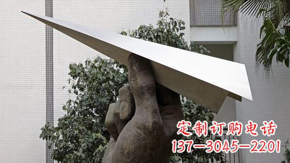 大同不锈钢纸飞机雕塑令人惊叹的艺术绝活