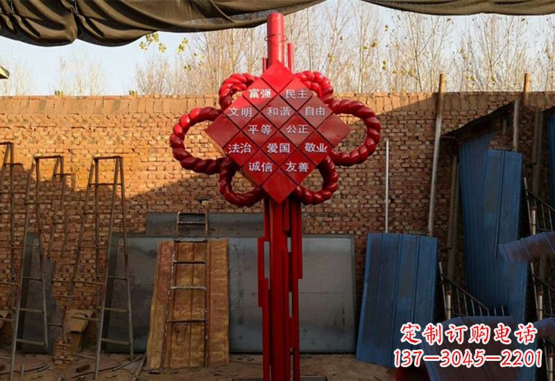 大同社会主义核心价值观与不锈钢雕塑的融合