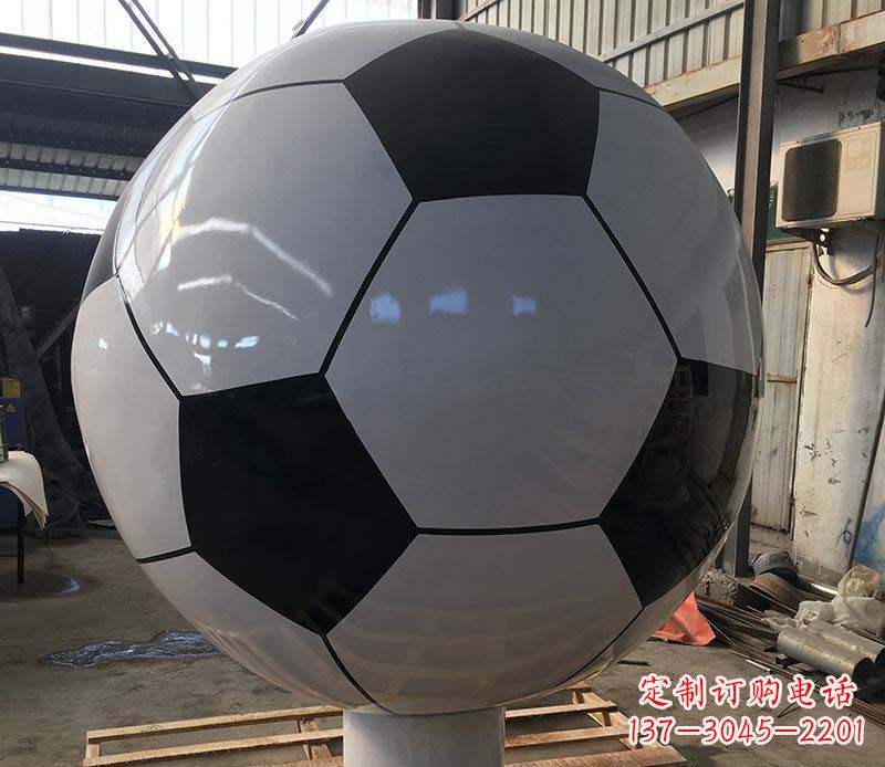 大同不锈钢足球雕塑精美的艺术品