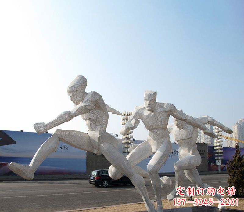 大同足球之美不锈钢足球雕塑