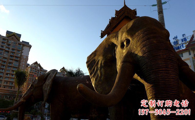 大同步行街上的大象雕塑——给街道带来活力