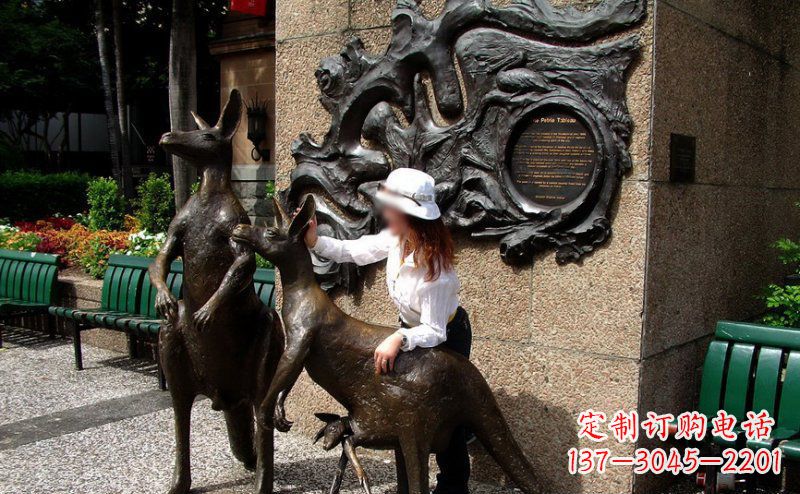大同步行街袋鼠景观铜雕