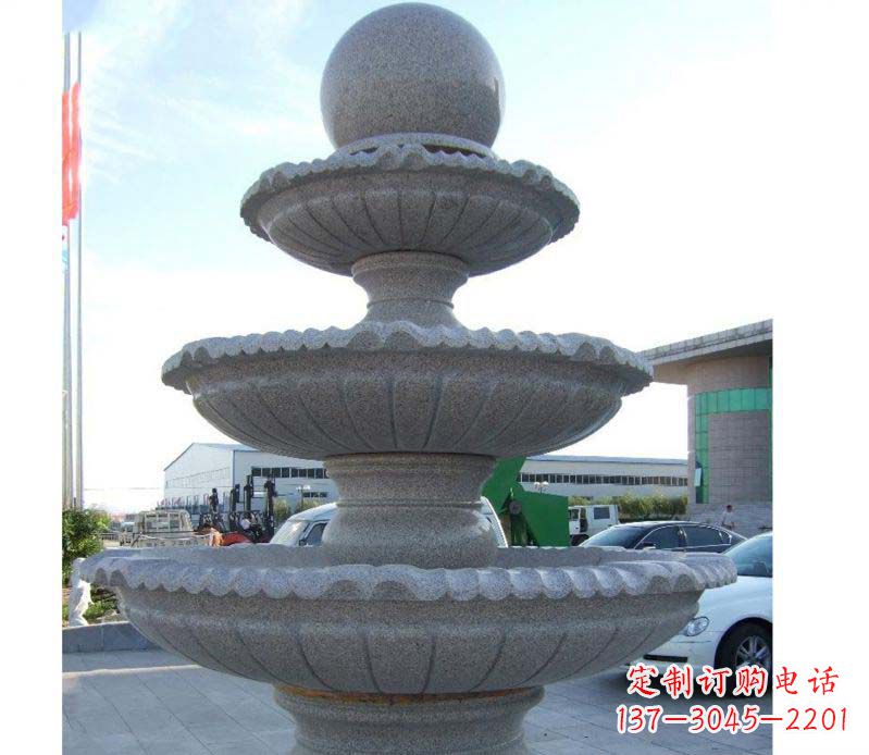 大同财源滚滚石雕风水球喷泉雕塑 (2)
