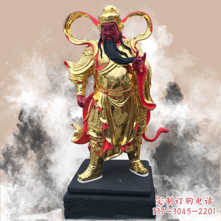 大同彩绘关公佛像