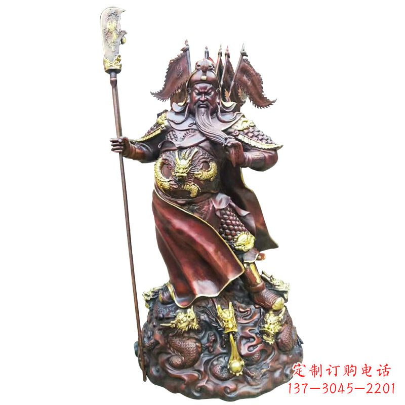 大同铸造工艺精美的关公像
