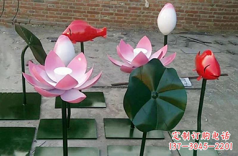 大同彩色不锈钢鲤鱼雕塑传承古典文化的艺术之作