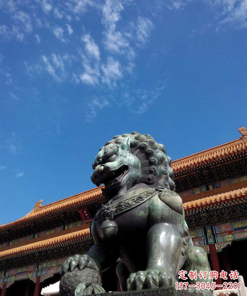 大同铜狮子雕塑——永恒的象征