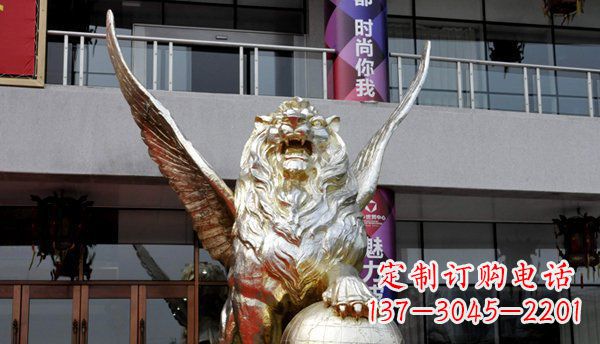 大同铜雕狮子西洋狮子的精美雕塑