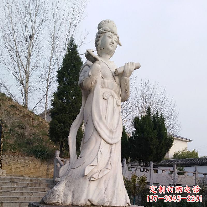 大同蔡文姬石雕塑像-景区园林古代著名人物才女文学家雕塑