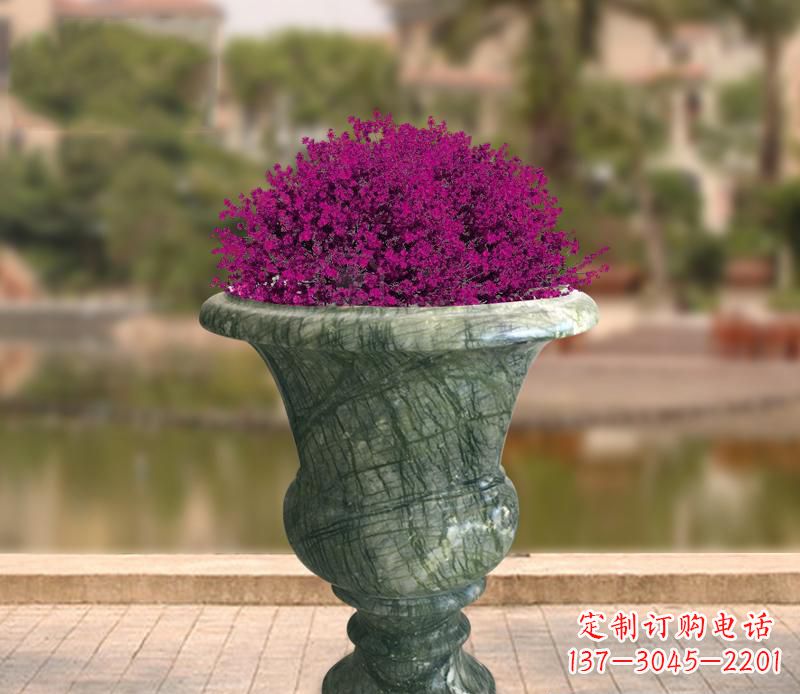 大同白玉景观花盆雕塑让你的景观更加美观