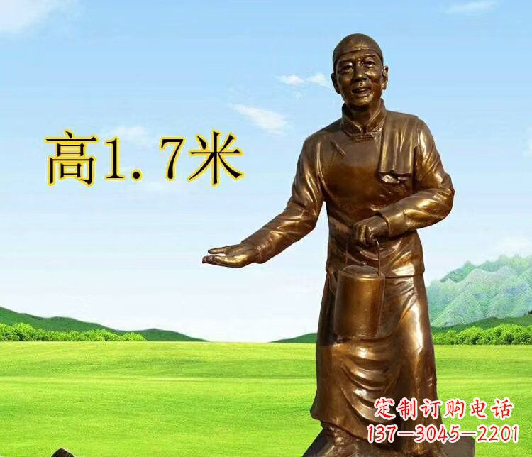 大同店小二雕塑传承经典艺术