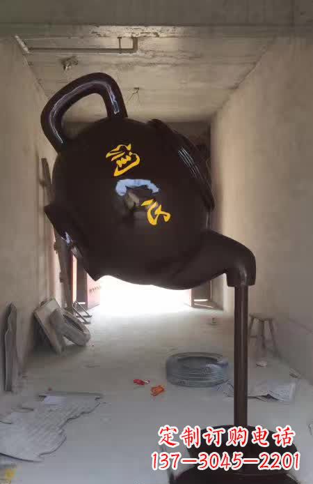 大同精美茶壶铜雕，让你赏心悦目