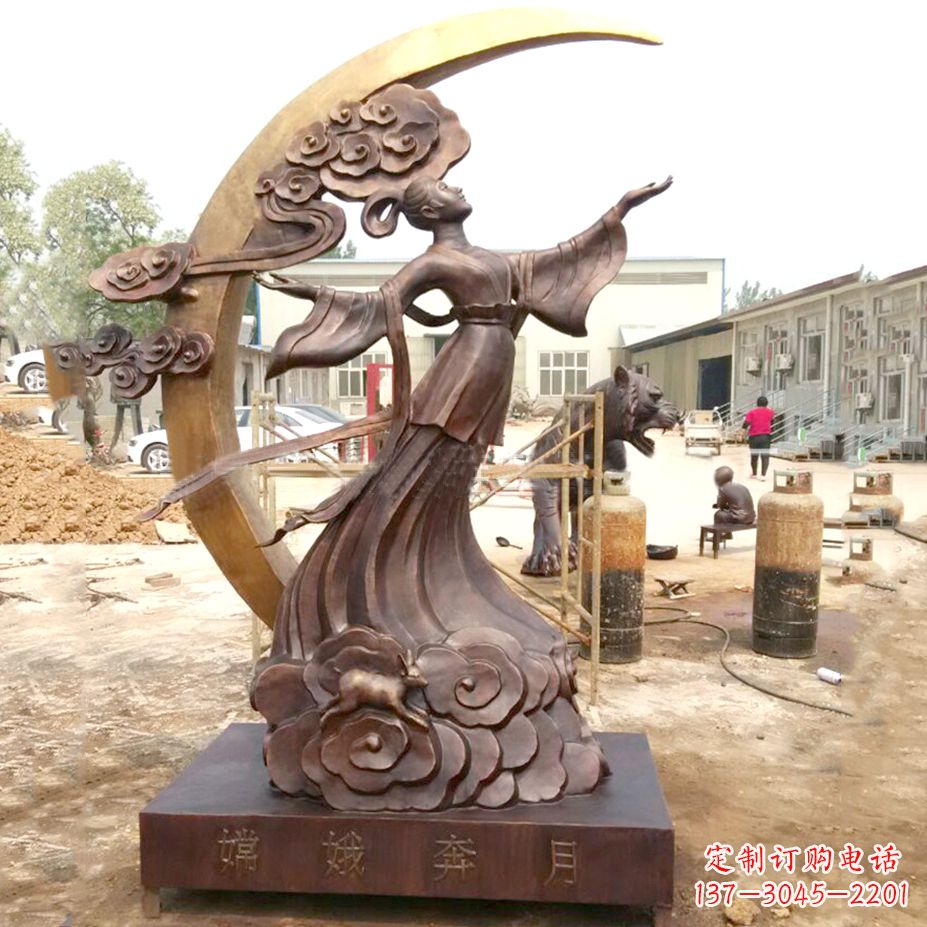 大同绚丽嫦娥-神话中的上古美女雕像