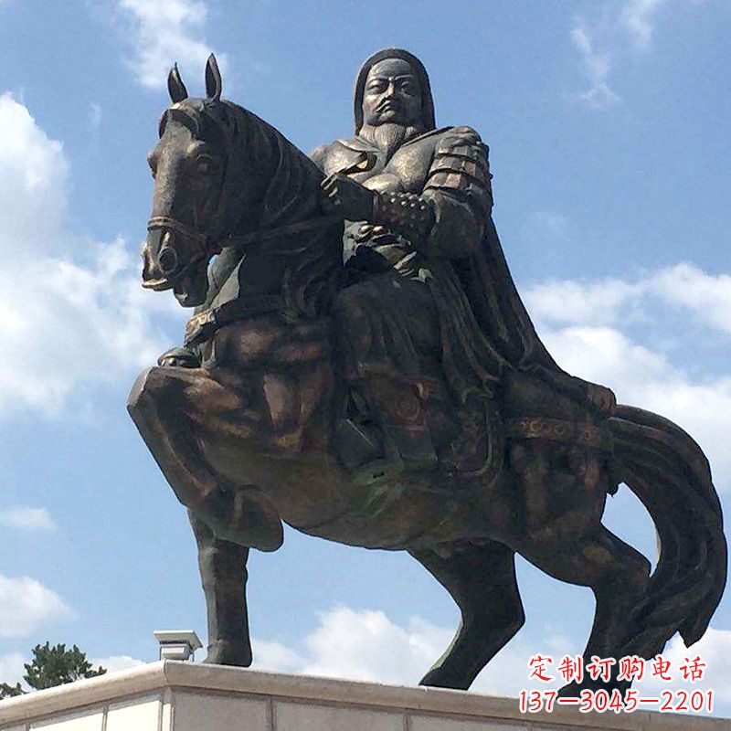大同成吉思汗驰骋铜像象征着不朽的传奇