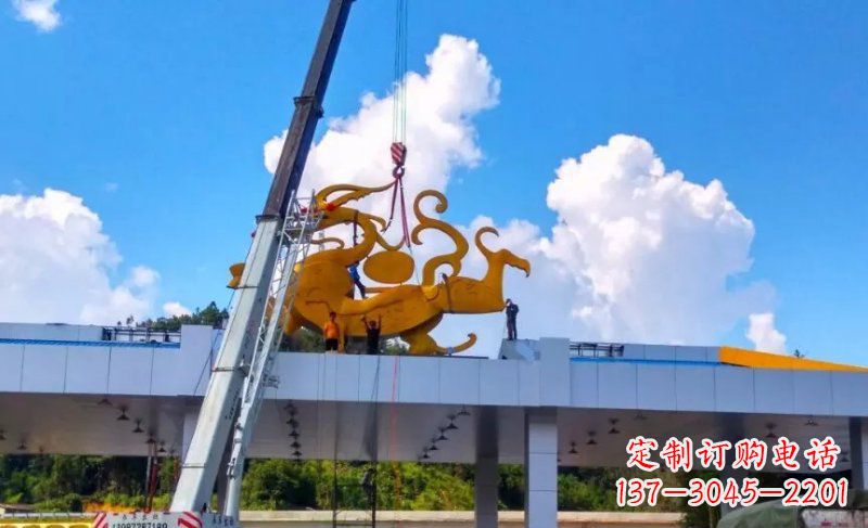 大同城市不锈钢抽象飞龙雕塑
