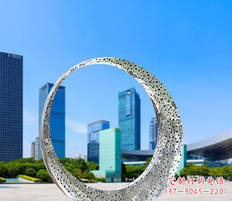 大同美丽圆环——不锈钢灯饰雕塑