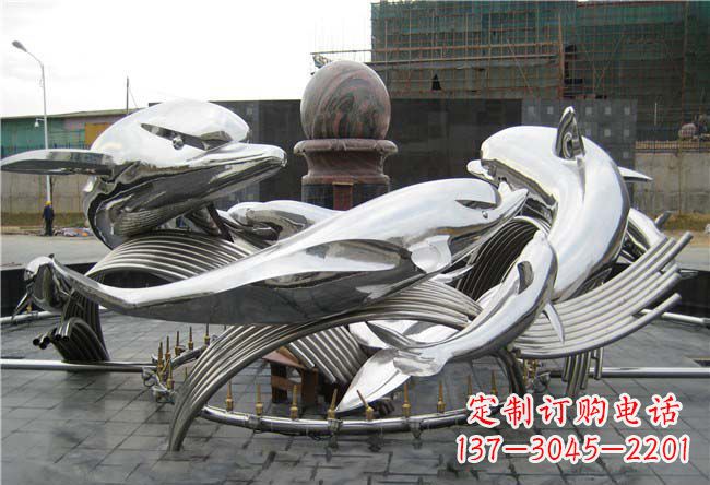 大同城市中的海豚雕塑