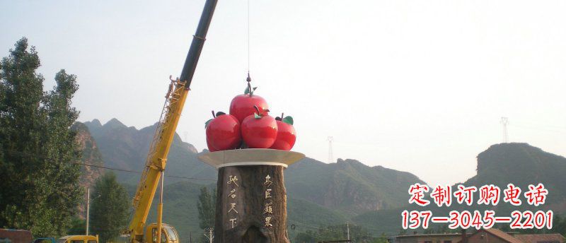 大同不锈钢苹果雕塑缔造城市风采