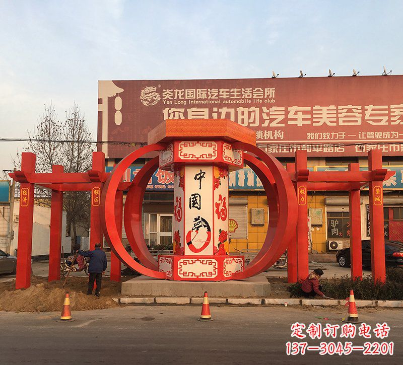 大同城市之光不锈钢梦灯笼雕塑
