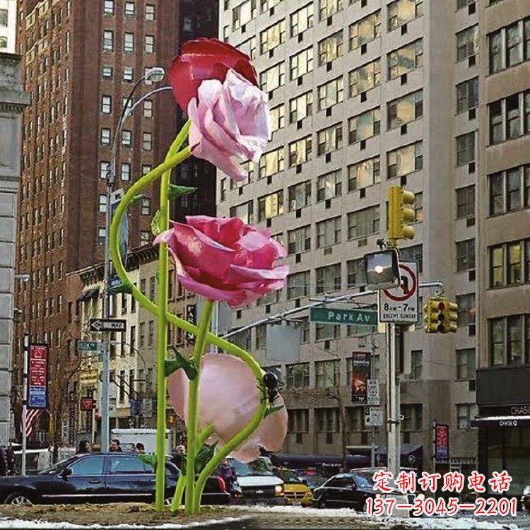 大同美丽的城市玫瑰雕塑