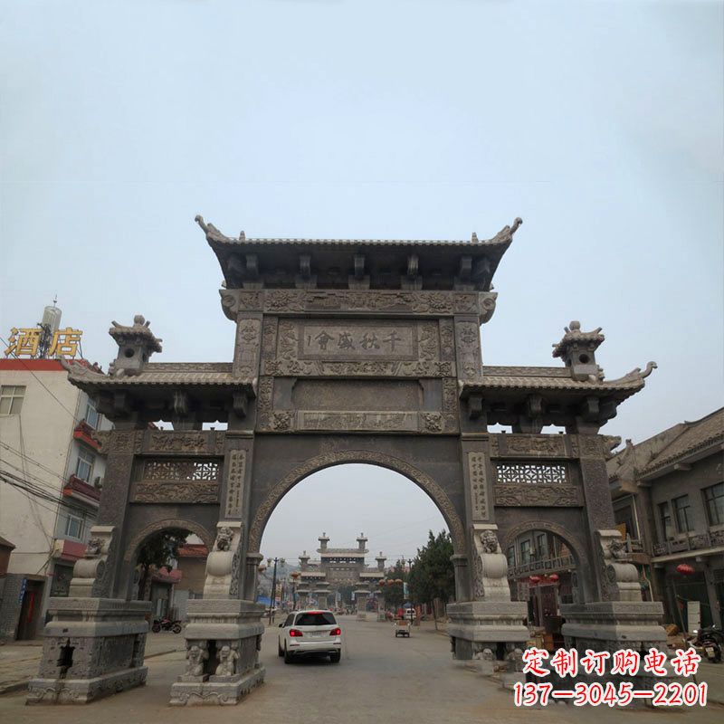 大同仿古牌楼雕塑——缔造城市文化新气象