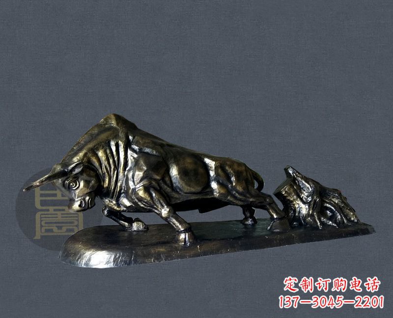 大同缔造城市景观,铜雕拓荒牛添彩