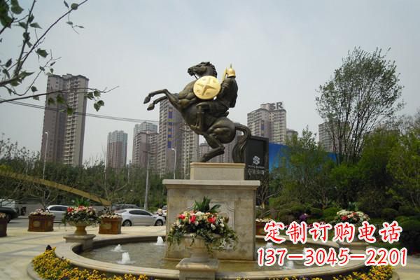 大同铸造城市象征——铜马战士雕塑