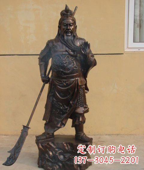 大同关公雕塑祝福人们的神灵