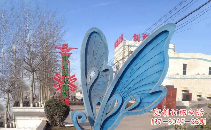 大同抽象不锈钢蝴蝶雕塑把美丽永久定格