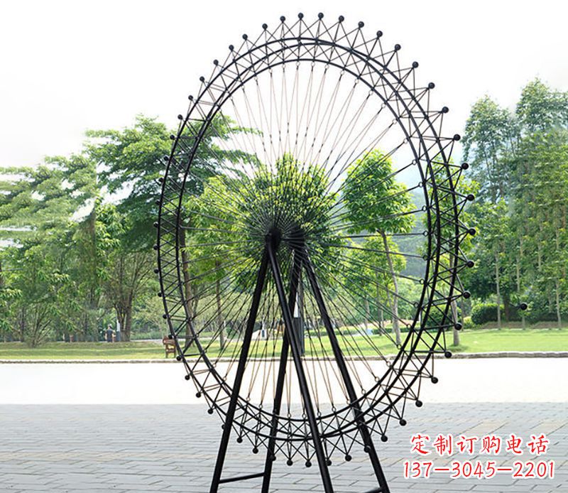 大同抽象不锈钢摩天轮雕塑