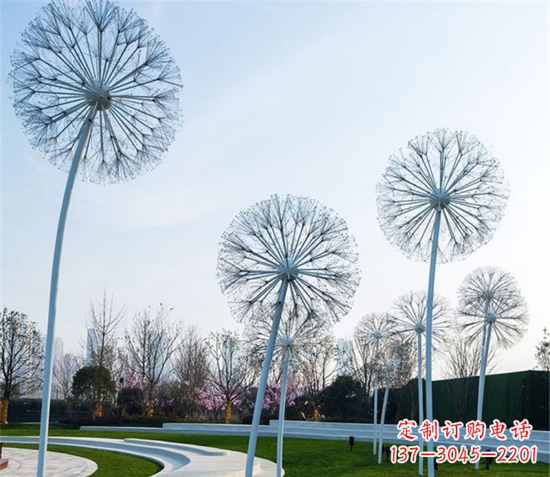 大同抽象不锈钢蒲公英雕塑