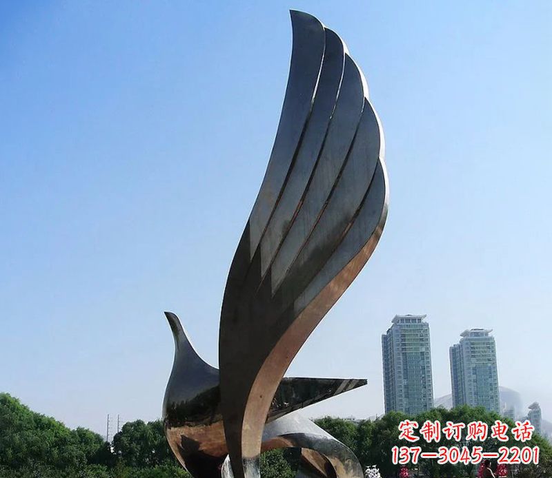 大同抽象翅膀雕塑不锈钢