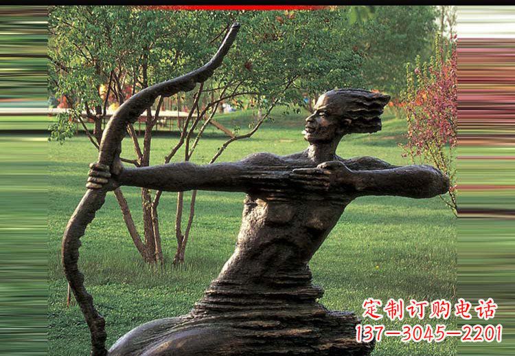 大同古代神话中的后羿雕塑