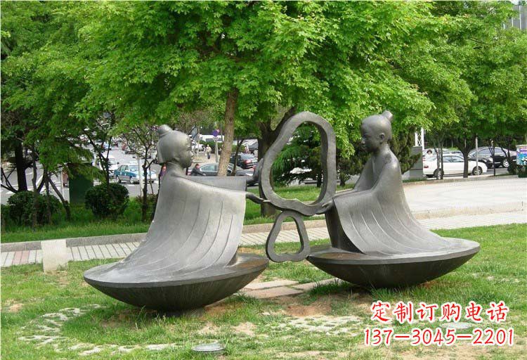 大同抽象孔融让梨铜雕