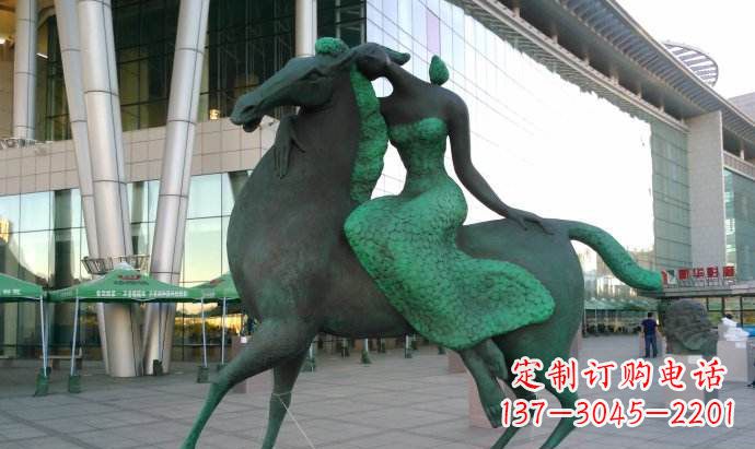 大同骑马雕塑让女孩的梦想变为现实