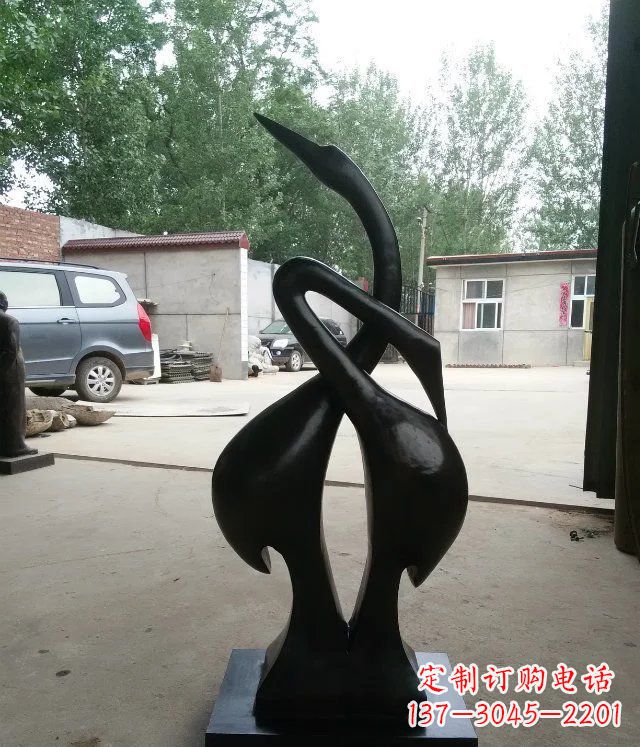 大同抽象天鹅景观动物铜雕