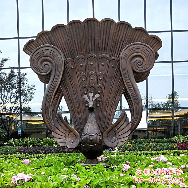 大同抽象铜雕孔雀雕塑