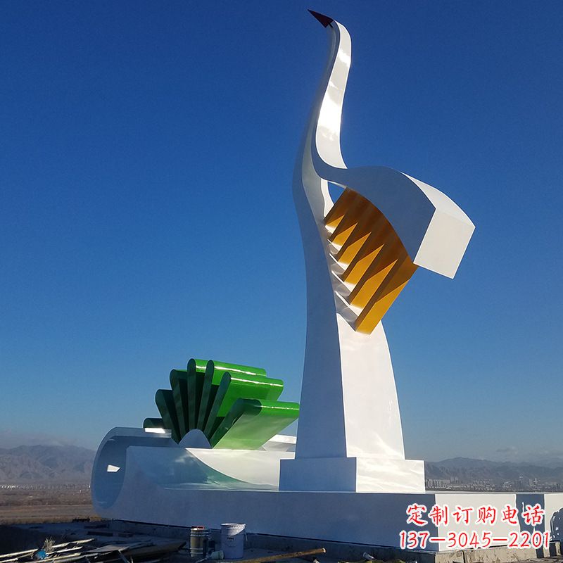 大同抽象仙鹤雕塑