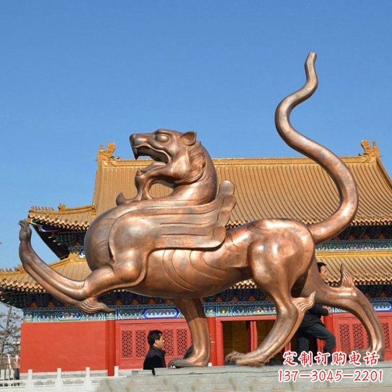 大同传统文化动物雕塑纯铜白虎雕塑