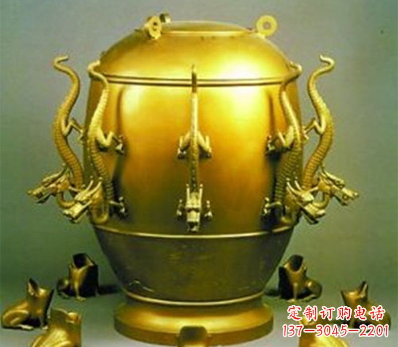 大同纯铜古天文仪器地动仪雕塑