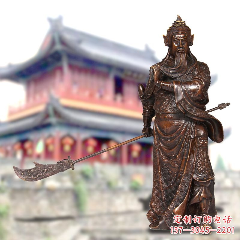 大同关公铜像千秋英雄的传奇