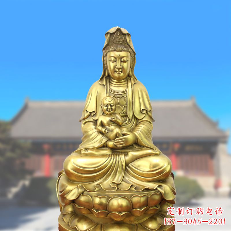 大同纯铜观音坐像
