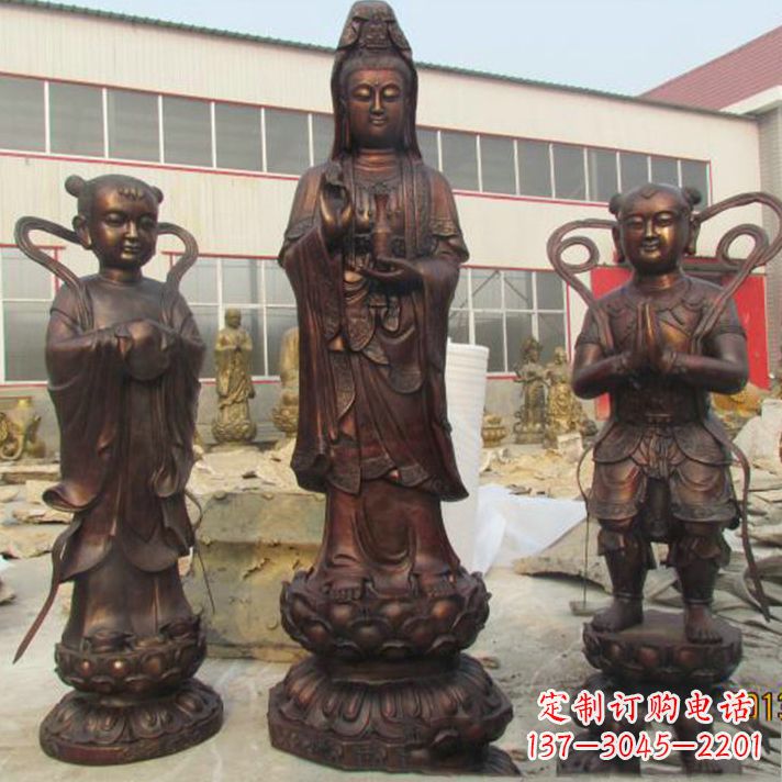 大同纯铜观音菩萨雕塑佛家艺术的精粹