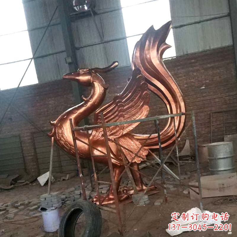 大同朱雀神兽纯铜陵光神君雕塑