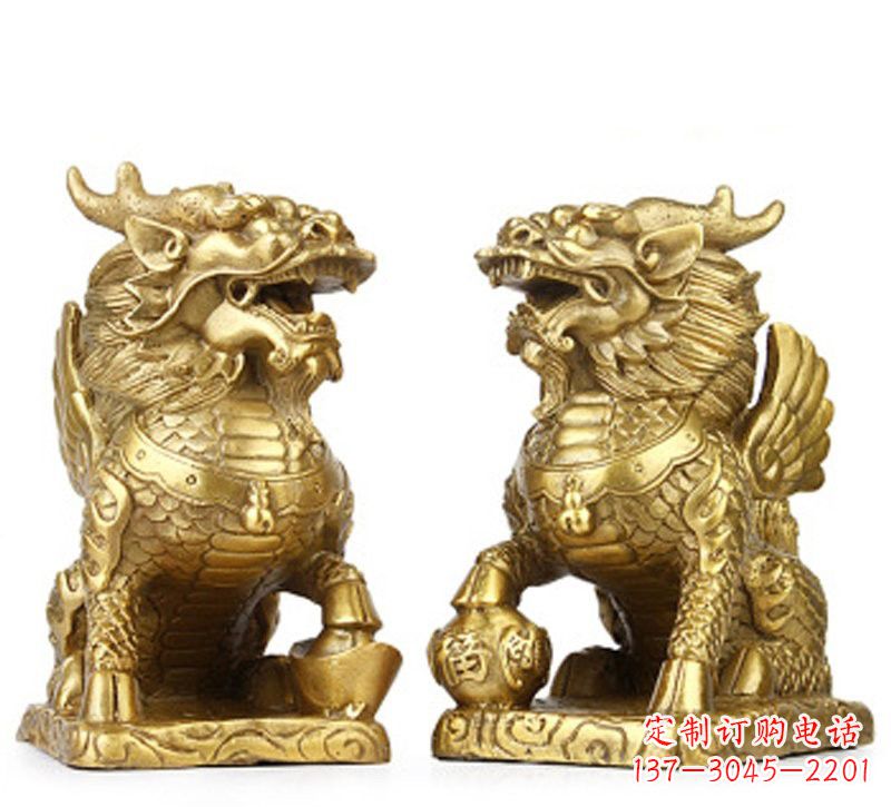 大同纯铜麒麟雕塑